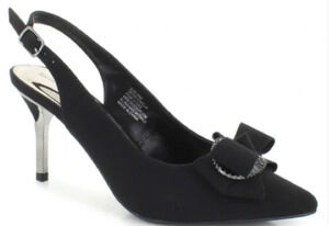 Torta Caliente Sandals Womens Front bow, Rhinestone ,stiletto 3" Size -11 M